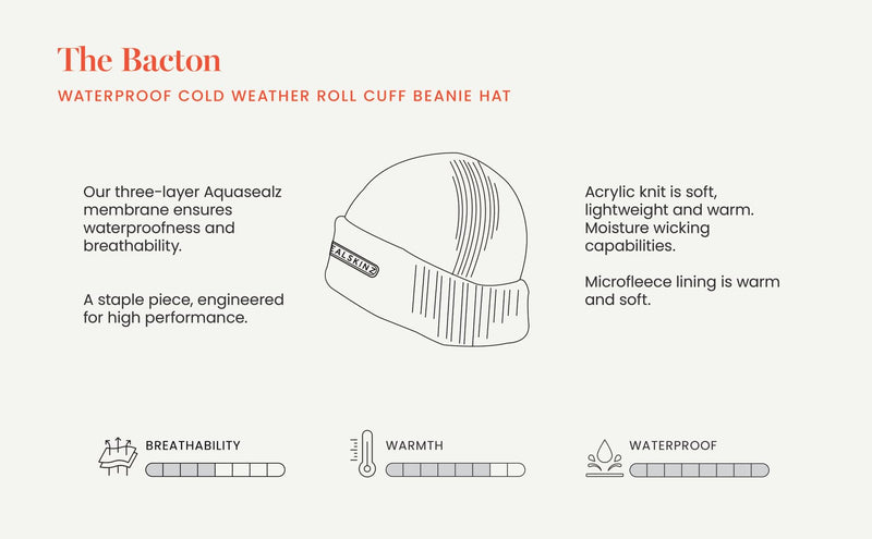 Sealskinz Bacton Waterproof Cold Weather Roll Cuff Beanie Hat