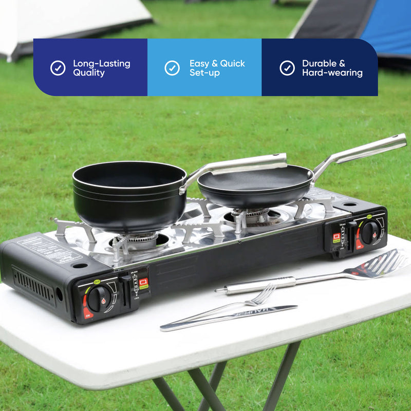 Double Burner Portable Gas Stove