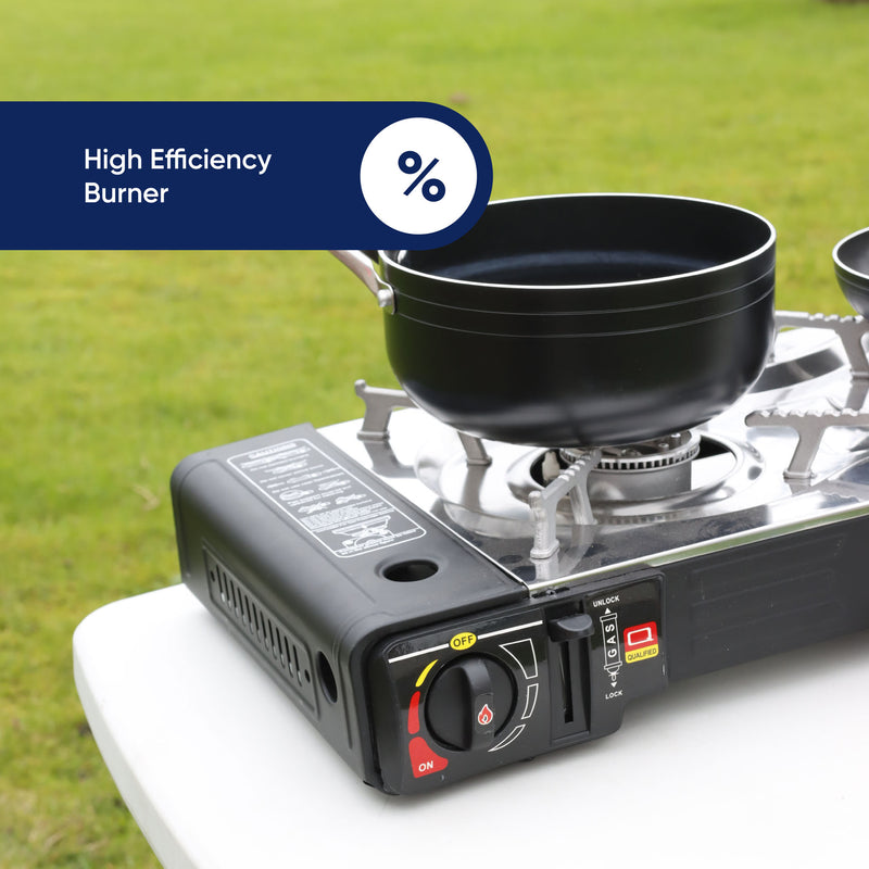 Double Burner Portable Gas Stove