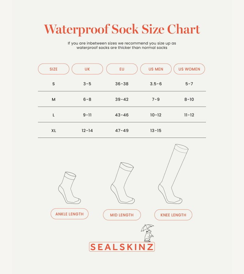 Sealskinz Worstead Waterproof Cold Weather Knee Length Sock